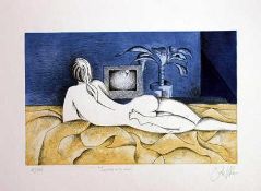 Inclinada En La Noche – Juan Lara Hierro (Madrid, 1971) A limited edition print by contemporary