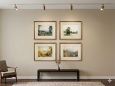 A set of 4 x framed landscapes are reproductions after original works by the esteemed British