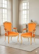 Cabriolet Sévigné Armchair – Louis XV Style: A Louis XV style Cabriolet Sévigné armchair in solid
