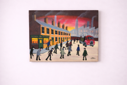 Jack Howden (British, 1952) – The Night Shift An original oil on canvas by British artist Jack