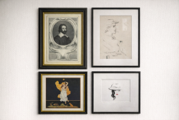 Set of 4 Prints: Cottington, Maestri & Gruau (Ref 062) A set of four framed prints including Francis