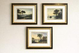 Set of 3 Landscapes after John Varley (Ref 051) A set of three framed prints after John Varley