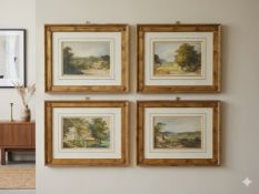 Set of 4 Landscapes after Francis Nicholson (Ref 044) A set of four framed landscape reproductions