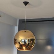 Tom Dixon Gold Round LED Pendant (Model SPA06) The Tom Dixon Copper Round LED Pendant (model