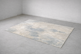 The Mesa Powder Rug is a hand knotted Tibetan wool and bamboo silk design that studies the delicate,