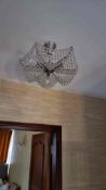 Artglass Czech KV 21 Crystal Basket Chandelier A refined Artglass Czech KV 21 crystal basket