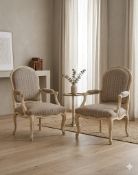 Pair of Cadélac Style Armchairs: A pair of Cadélac style armchairs in the provincial Louis XV Rococo