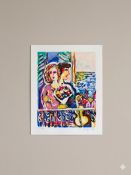 Couple on Balcony – Zamy Steynovitz (Polish, 1951–2000) Limited edition print, number 7/65.