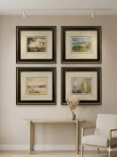A set of 4 x framed landscapes are reproductions after original works by the celebrated British