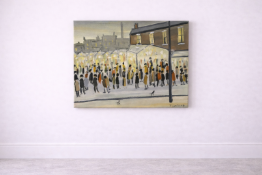 John Goodlad (British, 20th Century) – Market Day An oil on canvas by British painter John