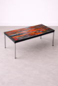 Coffee Table Vintage This striking 1960s Belgian Mid-Century Modern coffee table, attributed to