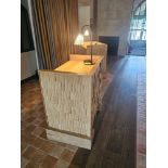 Bespoke reception counter is a landmark of regenerative design, born from a high-profile