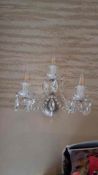 Neoclassical Bohemian Crystal Wall Sconce Bohemian crystal defines this three arm Neoclassical