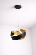I-Lite Pendant Lamp features a modern, sculptural design with interlocking metal 