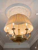 Zonca Voghera Italia — Empire Bouillotte Style Six-Arm Chandelier This finely crafted Empire-style