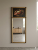 French Trumeau Wall Mirror (RC32390) Tall, slender proportions define this French Trumeau wall
