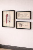 3 x box framed wall art contemporary 1 x 50 x 60cm and 2 x 50 x 25cm(CHIW 533)