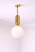 I-Lite Aballs-Inspired Gold Pendant. This I-Lite Pendant Lamp is a luxurious architectural statement