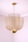 I-Lite Moleta-Inspired Mesh Pendant Chandelier. This I-Lite Pendant Lamp is a breathtaking