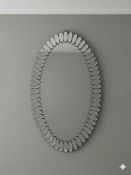 Bloom Designer Deknudt Mirror featuring a large oval central pane surrounded by a decorative