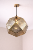 I-Lite Etch-Inspired Gold Geometric Pendant This I-Lite Pendant Lamp is an architectural masterpiece