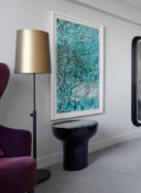 Chelsom 22/11204/FS2 floor lamp is a distinctive piece of functional art, standing 162 cm tall, that