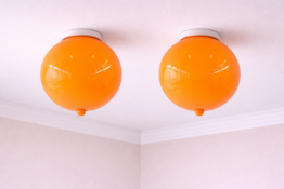 Pair I-Lite Memory-Inspired Balloon Flush Mount Lamp This I-Lite Flush Mount Lamp is a vibrant