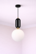 I-Lite Aballs-Inspired Black Pendant This I-Lite Pendant Lamp is a luxurious architectural statement