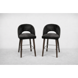 Pair of Modern Open-Back Counter Stools A pair of contemporary counter stools featuring a minimalist