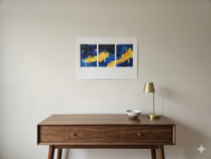 Sailing by the Stars by British artist Jo Bowen (b. 1974) is a limited edition print (99/600) that