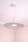 I-Lite Aplomb-Inspired White Pendant This I-Lite Pendant Lamp is an industrial masterpiece