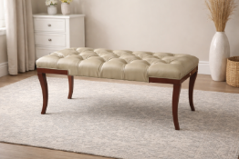 An end‑of‑bed bench by Francesco Molon, the esteemed Italian furniture maker renowned for