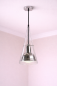 I-Lite Flute-Inspired Glass Pendant Lamp This I-Lite Pendant Lamp is an architectural masterpiece