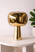 I-Lite Dusk Dawn-Inspired Gold Table Lamp This I-Lite Table Lamp is a playful and poetic