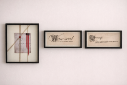 3 x box framed wall art contemporary 1 x 50 x 60cm and 2 x 50 x 25cm(CHIW 537)