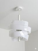 I-Lite sculptural pendant lamp features a dynamic, multi-tiered 
