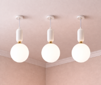 3 x I-Lite Aballs-Inspired White Pendant This I-Lite Pendant Lamp is a luxurious architectural