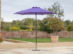 Bramblecrest Santorini 2.5m Aluminium 6 Rib Crank Handle Tilt Parasol - Violet Set Number X011