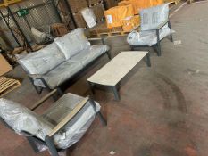 Bramblecrest Siena 2 Seat Sofa with 2 Sofa Armchairs & Coffee Table Set Number B373 Scratched