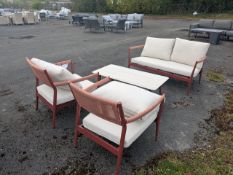 Bramblecrest Salento 2 Seat Sofa Set - Claret Set Number B502 Dirty Cushions [Location: COMPOUND]