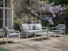 Bramblecrest Capri 3 Seat Sofa & 2 Sofas Chairs - White (NO TABLE) Set Number X045 Brand New [