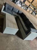 Bramblecrest Kingscote L Shape Sofa With Rectangular Coffee Table - Cloud Set Number B642 Dirty