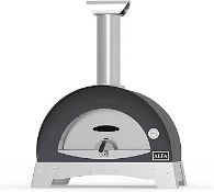 Brand-new Alfa Ciao Wood-Fired Oven in Silver Grey is a versatile, space-saving solution designed to