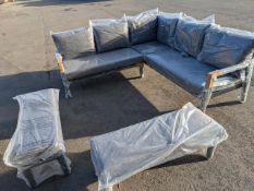 Bramblecrest Geneva Square Modular Sofa with 2 Benches Set Number B240 Scratches on frame [Location:
