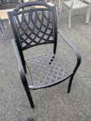 Bramblecrest Bamboo Design Armchair - Bronze Set Number CH106 [Location: Compound]