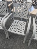 Bramblecrest Stacking Cast Aluminium Chair - Stone Set Number CH43 [Location: Compound]