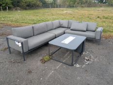 Bramblecrest Brisbane L-Shape Modular Sofa with Rectangle Firepit Table Set Number A276 Scuffed/