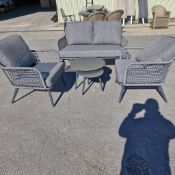 Bramblecrest Oregon 2 Seat Sofa with 2 Sofa Chairs & Duo Round Coffee Tables Set Number B128 [