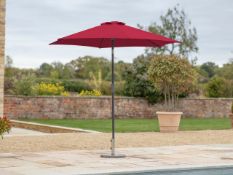 Bramblecrest Santorini 2.5m Aluminium 6 Rib Crank Handle Tilt Parasol - Red Set Number X021