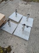 Bramblecrest Mixed Lot of 4x Granite Parasol Bases Set Number X035 Used Condition [Location: